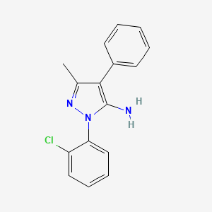 molecular formula C16H14ClN3 B11492791 1-(2-chlorophenyl)-3-methyl-4-phenyl-1H-pyrazol-5-amine 