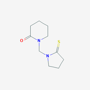 molecular formula C10H16N2OS B114930 1-((2-Thioxopyrrolidin-1-yl)methyl)piperidin-2-one CAS No. 157439-31-1