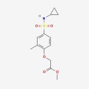 molecular formula C13H17NO5S B11493040 Methyl [4-(cyclopropylsulfamoyl)-2-methylphenoxy]acetate 