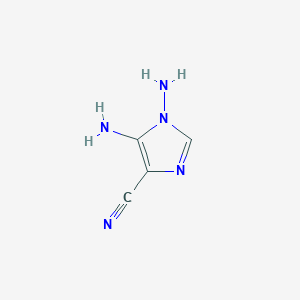 molecular formula C4H5N5 B114932 1,5-二氨基-1H-咪唑-4-碳腈 CAS No. 141563-06-6