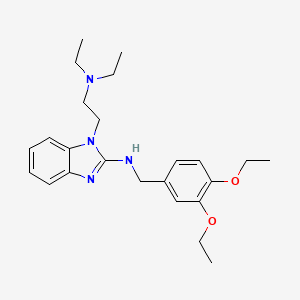 molecular formula C24H34N4O2 B11493441 N-(3,4-diethoxybenzyl)-1-[2-(diethylamino)ethyl]-1H-benzimidazol-2-amine 