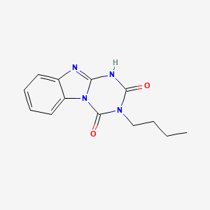 molecular formula C13H14N4O2 B1149390 3-Butyl-2,4-dioxo(1,2-a)-s-triazinobenzimidazole CAS No. 132827-25-9