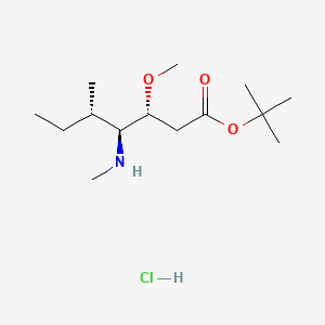 molecular formula C14H30ClNO3 B1149393 （3r，4s，5s）-叔丁基 3-甲氧基-5-甲基-4-（甲基氨基）庚酸盐盐酸盐 CAS No. 120205-48-3