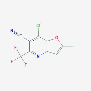 7-Chloro-2-methyl-5-(trifluoromethyl)furo[3,2-b]pyridine-6-carbonitrile