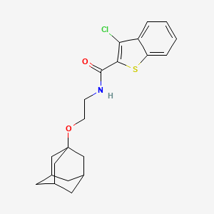 molecular formula C21H24ClNO2S B11494323 N-[2-(1-adamantyloxy)ethyl]-3-chloro-1-benzothiophene-2-carboxamide 