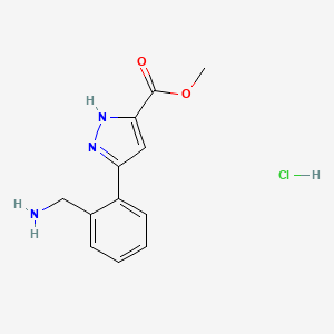 Methyl 5-(2-(aminomethyl)phenyl)-1h-pyrazole-3-carboxylate hydrochloride