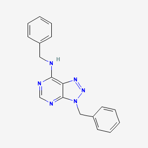 molecular formula C18H16N6 B11494688 N,3-dibenzyl-3H-[1,2,3]triazolo[4,5-d]pyrimidin-7-amine 