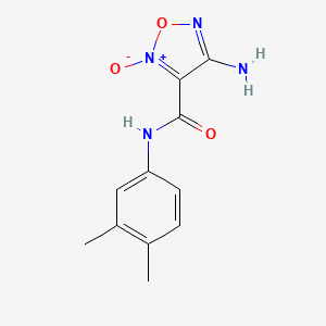 molecular formula C11H12N4O3 B11494736 4-amino-N-(3,4-dimethylphenyl)-1,2,5-oxadiazole-3-carboxamide 2-oxide 