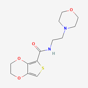 molecular formula C13H18N2O4S B11494886 N-[2-(morpholin-4-yl)ethyl]-2,3-dihydrothieno[3,4-b][1,4]dioxine-5-carboxamide 