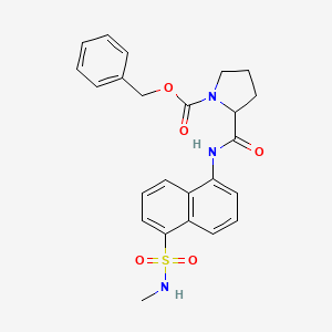 molecular formula C24H25N3O5S B11495025 Benzyl 2-{[5-(methylsulfamoyl)naphthalen-1-yl]carbamoyl}pyrrolidine-1-carboxylate 