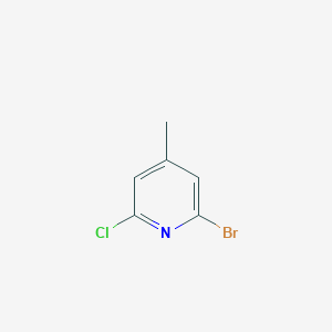 molecular formula C6H5BrClN B114955 2-Bromo-6-chloro-4-methylpyridine CAS No. 157329-89-0