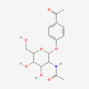 molecular formula C16H21NO7 B11495607 N-[2-(4-acetylphenoxy)-4,5-dihydroxy-6-(hydroxymethyl)oxan-3-yl]acetamide 