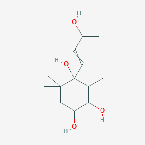 molecular formula C13H24O4 B1149597 Megastigm-7-ene-3,4,6,9-tetrol CAS No. 180164-14-1