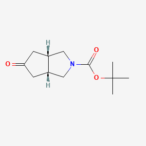 molecular formula C12H19NO3 B1149601 cis-Tert-butyl 5-oxohexahydrocyclopenta[C]pyrrole-2(1H)-carboxylate CAS No. 146231-54-1