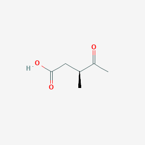 molecular formula C6H10O3 B114961 (3S)-3-Methyl-4-oxopentanoic acid CAS No. 152419-49-3