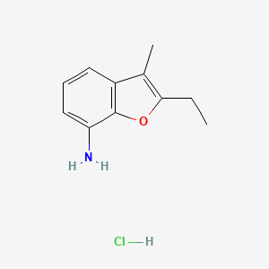 molecular formula C11H14ClNO B1149622 2-Ethyl-3-methyl-1-benzofuran-7-amine hydrochloride CAS No. 174186-96-0