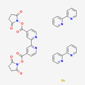 molecular formula C20H14N4O8.2C10H8N2.Ru B1149712 Bis-(bipyridin)-4 4'-dicarboxybipyri.-RU CAS No. 160525-49-5