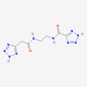 molecular formula C7H10N10O2 B11497322 N-{2-[(2H-tetrazol-5-ylacetyl)amino]ethyl}-2H-tetrazole-5-carboxamide 