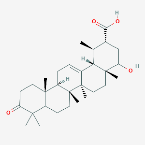 B1149784 (1R,2R,4aR,6aR,6aS,6bR,12aR,14bS)-4-hydroxy-1,4a,6a,6b,9,9,12a-heptamethyl-10-oxo-1,2,3,4,5,6,6a,7,8,8a,11,12,13,14b-tetradecahydropicene-2-carboxylic acid CAS No. 173991-81-6