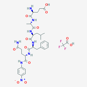 molecular formula C34H46N8O10 B1149795 h-Glu-ala-leu-phe-gln-pna CAS No. 198551-00-7