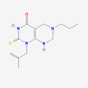 molecular formula C13H20N4OS B11498694 Pyrimido[4,5-d]pyrimidin-4(1H)-one, 2,3,5,6,7,8-hexahydro-1-(2-methyl-2-propenyl)-6-propyl-2-thioxo- 