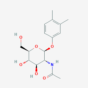 molecular formula C16H23NO6 B11498741 N-[2-(3,4-dimethylphenoxy)-4,5-dihydroxy-6-(hydroxymethyl)oxan-3-yl]acetamide 