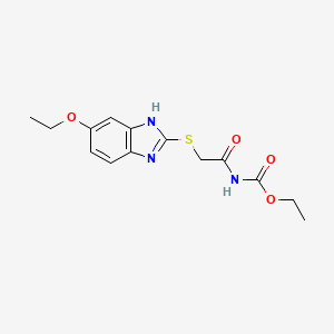 molecular formula C14H17N3O4S B11498808 ethyl [(5-ethoxy-1H-benzimidazol-2-yl)thio]acetylcarbamate 