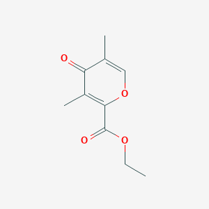 molecular formula C10H12O4 B114996 Ethyl 3,5-dimethyl-4-oxo-4H-pyran-2-carboxylate CAS No. 187222-13-5