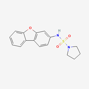 molecular formula C16H16N2O3S B11499659 N-dibenzo[b,d]furan-3-ylpyrrolidine-1-sulfonamide 