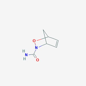 molecular formula C6H8N2O2 B011500 2-Oxa-3-azabicyclo[2.2.1]hept-5-ene-3-carboxamide CAS No. 104308-36-3