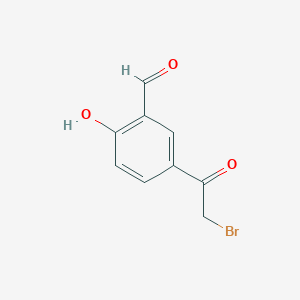 molecular formula C9H7BrO3 B115002 5-(2-Bromoacetyl)-2-hydroxybenzaldehyde CAS No. 115787-50-3