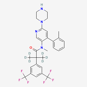 molecular formula C29H30F6N4O B1150030 N-desmethyl Netupitant D6 