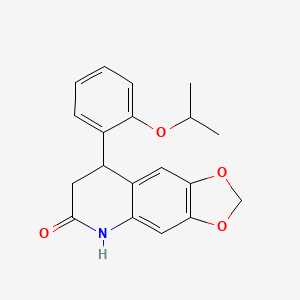 molecular formula C19H19NO4 B11500395 8-(2-Isopropoxy-phenyl)-7,8-dihydro-5H-[1,3]dioxolo[4,5-g]quinolin-6-one 