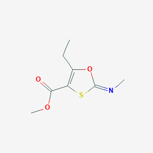 molecular formula C8H11NO3S B115008 Methyl 5-ethyl-2-methylimino-1,3-oxathiole-4-carboxylate CAS No. 145627-56-1
