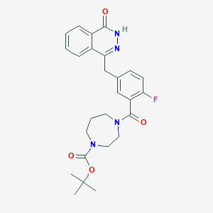 molecular formula C26H29FN4O4 B115014 N-叔丁氧羰基氨基 KU-0058948 CAS No. 874116-49-1