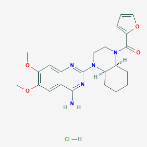 molecular formula C23H28ClN5O4 B115016 Cyclazosin hydrochloride CAS No. 146929-33-1