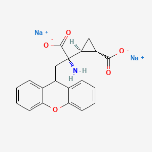 molecular formula C20H17NNa2O5 B1150208 disodium;(1S,2S)-2-[(1S)-1-amino-1-carboxylato-2-(9H-xanthen-9-yl)ethyl]cyclopropane-1-carboxylate 
