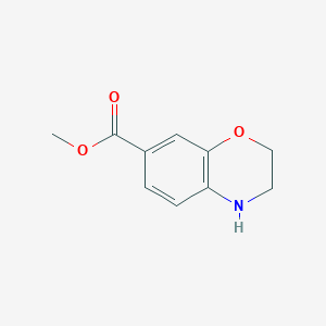 molecular formula C10H11NO3 B115027 Methyl 3,4-dihydro-2H-1,4-benzoxazine-7-carboxylate CAS No. 142166-01-6