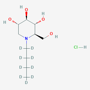 molecular formula C10H12D9NO4.HCl B1150271 N-Butyldeoxynojirimycin Hydrochloride-d9 