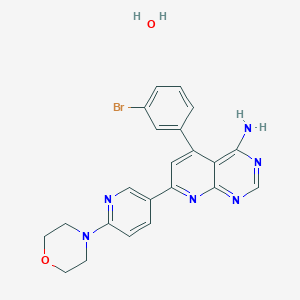 molecular formula C22H21BrN6O2 B1150294 Adenosine Kinase Inhibitor (hydrate) 