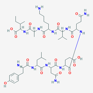 molecular formula C49H80N12O15 B1150329 H-DL-Tyr-DL-Leu-DL-Asn-DL-Glu-DL-Gln-DL-Val-DL-Lys-DL-Ala-DL-xiIle-OH 