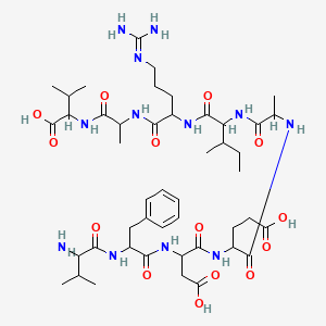 molecular formula C46H74N12O14 B1150333 H-DL-Val-DL-Phe-DL-Asp-DL-Glu-DL-Ala-DL-xiIle-DL-Arg-DL-Ala-DL-Val-OH 
