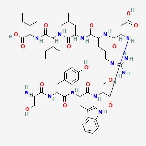 molecular formula C54H81N13O15 B1150334 H-DL-Ser-DL-Tyr-DL-Trp-DL-Ser-DL-Asp-DL-Arg-DL-Leu-DL-xiIle-DL-xiIle-OH 