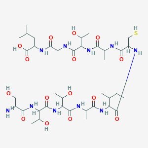 molecular formula C38H68N10O15S B1150337 H-DL-Ser-DL-xiThr-DL-xiThr-DL-Ala-DL-xiIle-DL-Cys-DL-Ala-DL-xiThr-Gly-DL-Leu-OH 