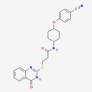 molecular formula C24H24N4O3S B1150372 N-[trans-4-(4-Cyanophenoxy)cyclohexyl]-3-[(4-oxo-3,4-dihydroquinazolin-2-yl)thio]propanamide 