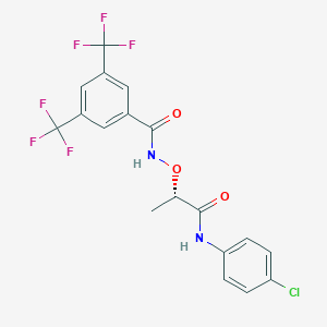 (S)-N-((1-((4-chlorophenyl)amino)-1-oxopropan-2-yl)oxy)-3,5-bis(trifluoromethyl)benzamide