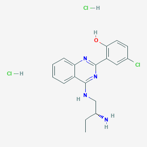 2-[4-[[(2R)-2-aminobutyl]amino]quinazolin-2-yl]-4-chlorophenol;dihydrochloride