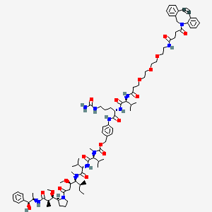 molecular formula C86H124N12O18 B1150391 Dbco-(peg)3-VC-pab-mmae 