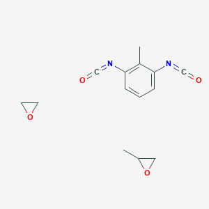 molecular formula C14H16N2O4 B011504 Oxirane, methyl-, polymer with 1,3-diisocyanatomethylbenzene and oxirane CAS No. 103479-07-8