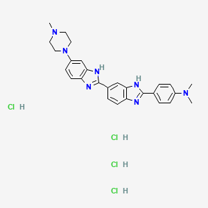 molecular formula C27H33Cl4N7 B1150405 Hoechst 34580 tetrahydrochloride 